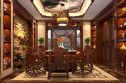 凌河温馨雅致的古典中式家庭装修设计效果图